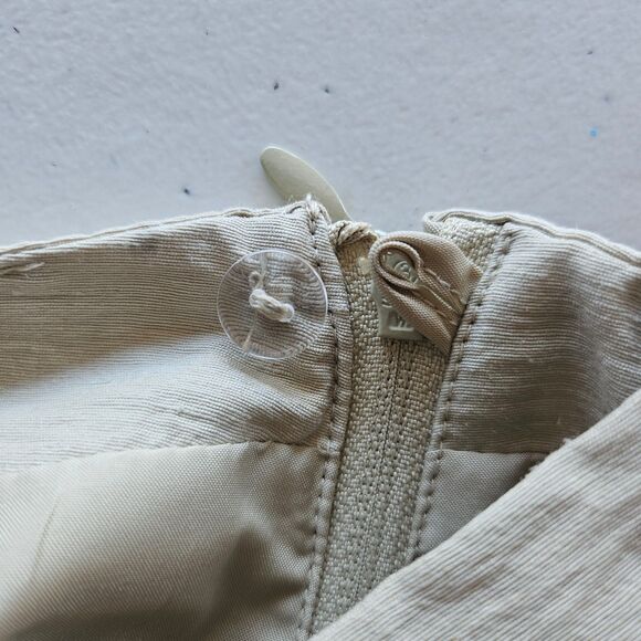 White linen blend mini skirt size 2 NWT XS - Picture 5 of 9